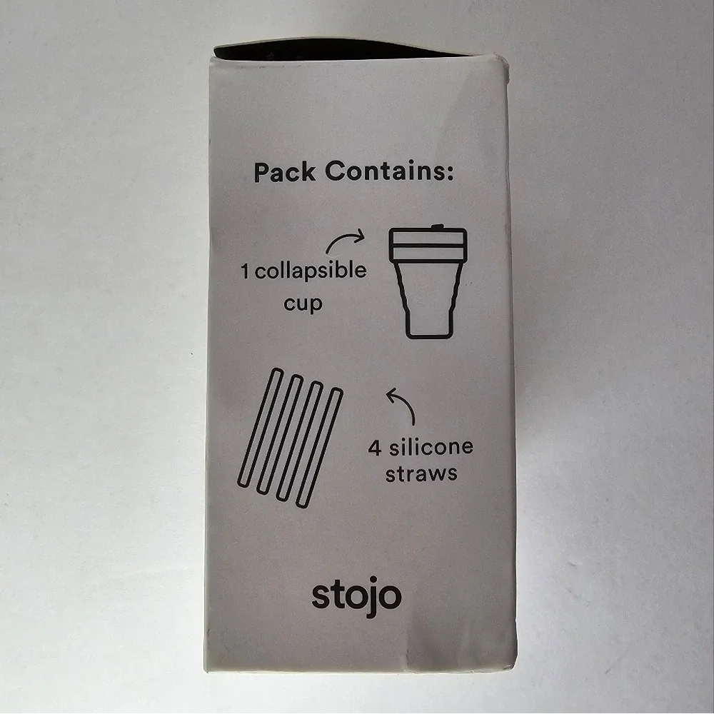STOJO Collapsible Travel Silicone‎ Cup with 4 Reusable Straws Dusty Rose